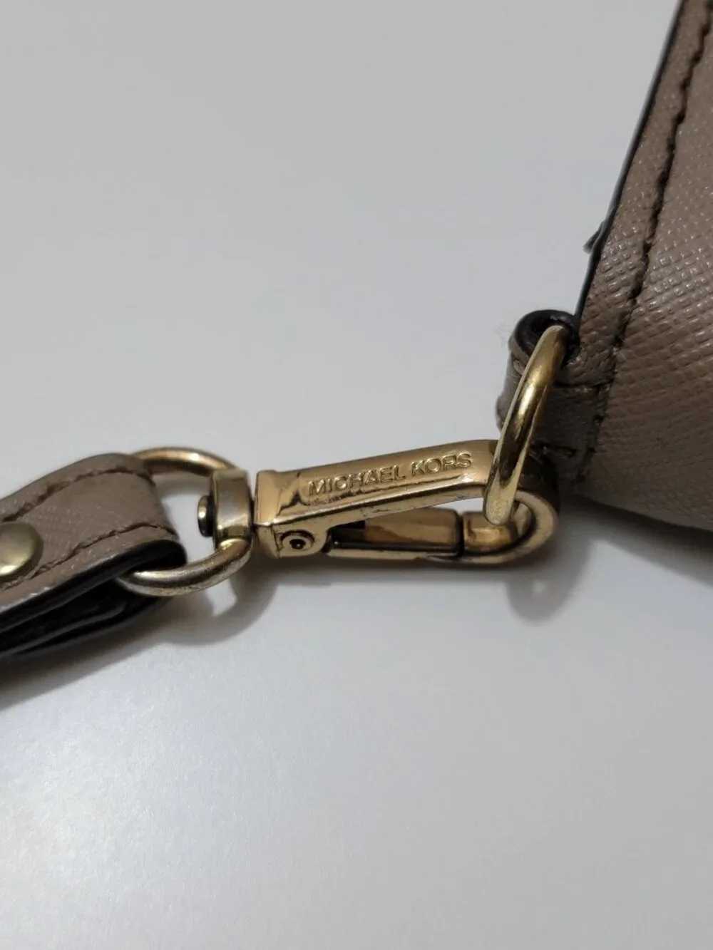Michael Kors Jet Set Travel Large Flat Phone Case Wristlet Wallet Dark Dune